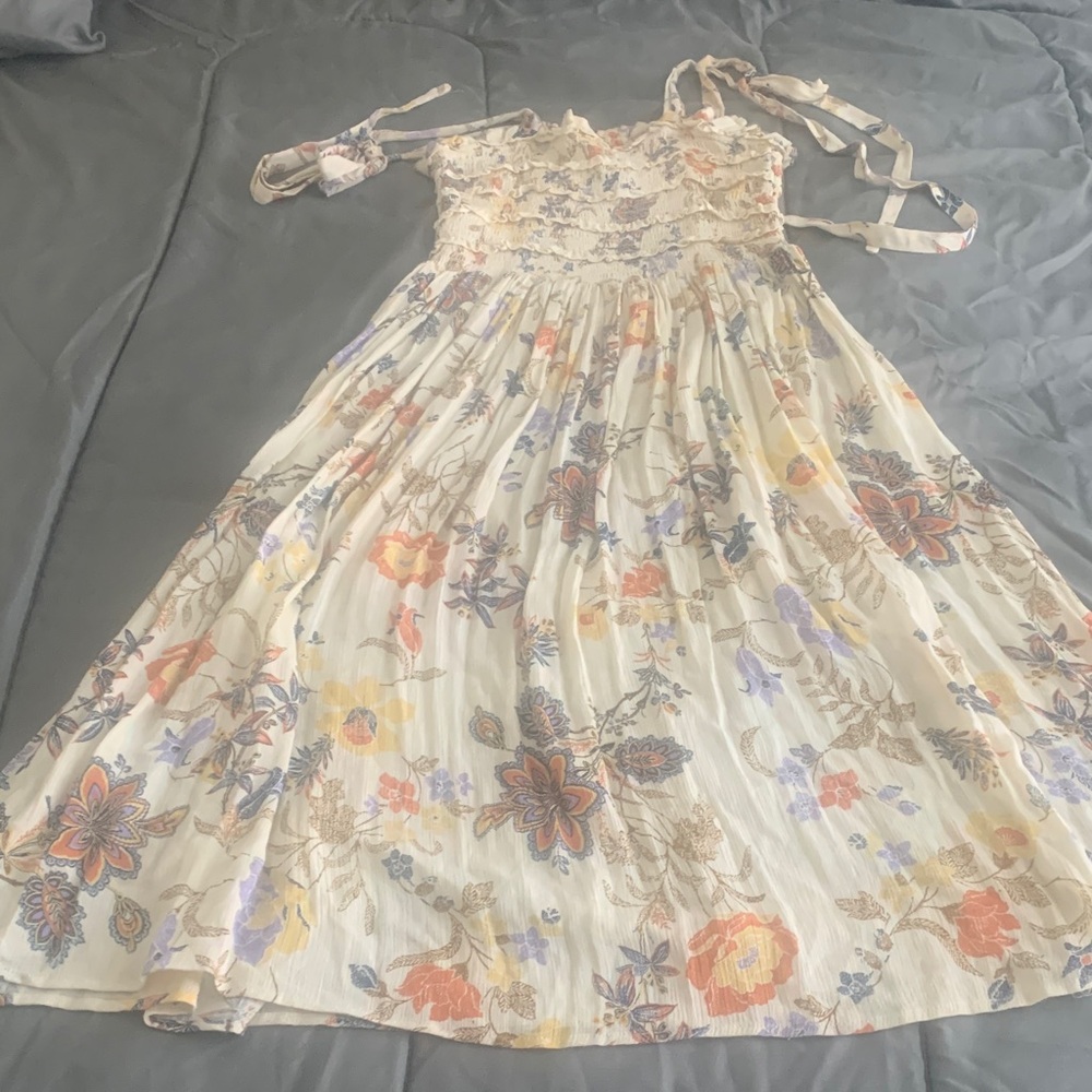 Free people Cream Floral Dress